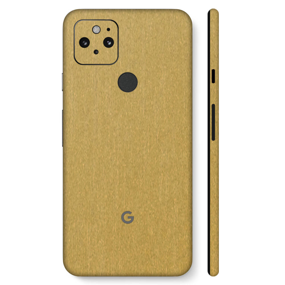 Pixel5 Gold Brushed Metal Full Surface Cover